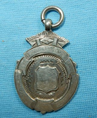 Antique 1927 Sterling Silver Pocket Watch Fob Medal - 8.  4 Grams