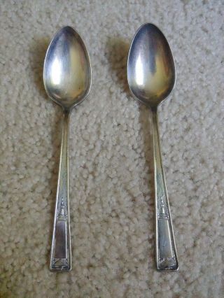 1835 R Wallace Buckingham 1924 Set Of 2 Fruit Spoons
