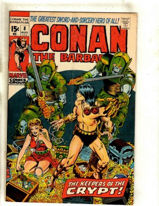 Conan The Barbarian 8 Fn/vf Marvel Comic Book Kull King Red Sonja Warrior Rs1