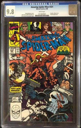 The Spider - Man 331 Cgc 9.  8 Punisher,  Venom & Black Cat Appearance