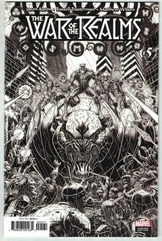 War Of The Realms 5 - 1:200 B&w Incentive Variant By Arthur Adams