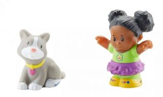 Fisher Price Little People Tessa & Kitty In Package