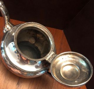 Victorian KNICKERBOCKER SILVER CO.  Quadruple Plate Tea Pot 3