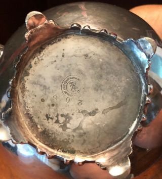 Victorian KNICKERBOCKER SILVER CO.  Quadruple Plate Tea Pot 4