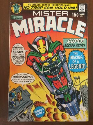 Mister Miracle 1 Jack Kirby Dc Comics 1971 1st Appearance Mister Miracle