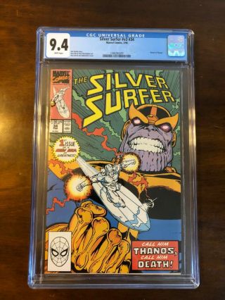 Silver Surfer Vol 3 34 Cgc 9.  4 Nm Thanos Infinity Gauntlet Starlin Ron Lim Art