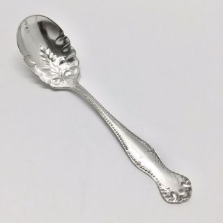 Antique Oneida Wm A Rogers Bernice Silver Plate 1900 Ornate Sugar Spoon Flatware