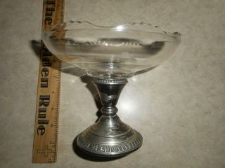 Frank Whiting Co 2000 Sterling Silver Ruffled Candy Dish On Pedestal
