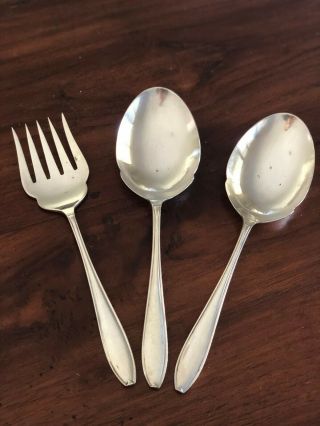 Antique,  Sir John Bennet Vintage Serving Spoons And Fork,  Silverplated