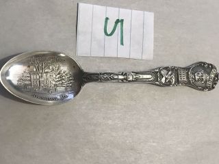 Lincoln Home Springfield,  Ill Sterling Silver Souvenir Spoon