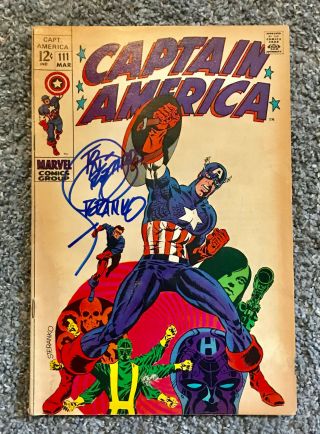 Marvel Captain America 111,  Signed By Jim Steranko,  Silver Age