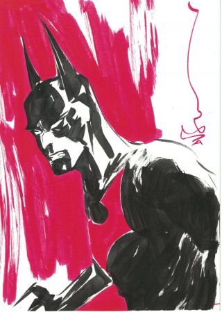 Batman Beyond Art Sketch Commission By Dustin Nguyen 5x7