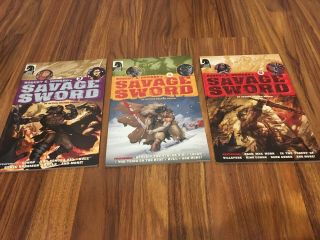 Savage Sword By Robert E Howard 3,  4,  5 Dark Horse Comics