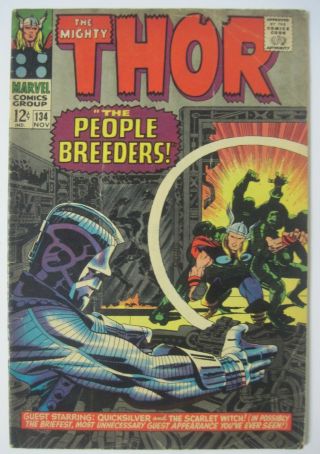 The Mighty Thor 134 Marvel Comics 1966 1st App.  High Evolutionary Jack Kirby
