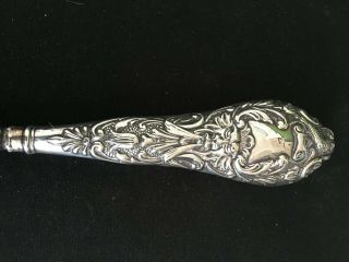 Antique Sterling Silver Button Hook With Large Chunky Handle 2