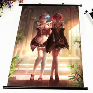 Loli Anime Poster Re Zero Rem Ram Sexy Home Decor Cute Wall Scroll 60 90cm Gxa2