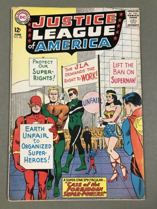 1964 Dc Justice League Of America 28 Classic On Strike Cover