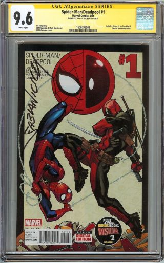 Spider - Man Deadpool 1 Cgc 9.  6 Ss Fabian Nicieza Mcguinness Cover Marvel Comics