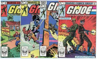 G.  I.  Joe 3 - 10 Complete Run avg.  NM/NM,  9.  4/9.  6 1st Prints Marvel 1982 2