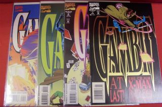 Gambit 1 - 4 Marvel Comic Set Complete X - Men Howard Machie Weeks Janson 1993 Nm