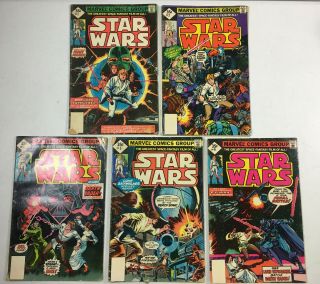 1977 Star Wars Comics 1 2 4 5 6 No Upc 35 Cent Diamond Price Box Marvel