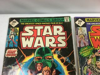 1977 Star Wars Comics 1 2 4 5 6 No UPC 35 Cent Diamond Price Box Marvel 4