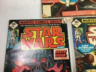 1977 Star Wars Comics 1 2 4 5 6 No UPC 35 Cent Diamond Price Box Marvel 8