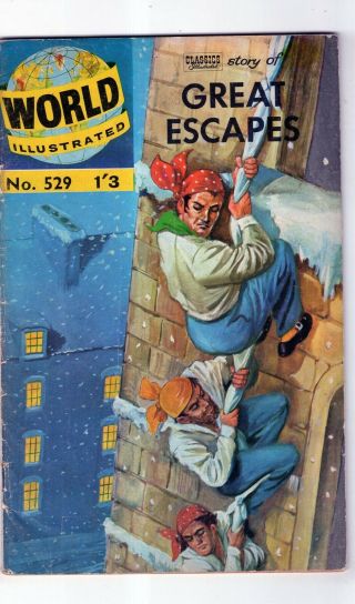 World (classics) Illustrated 529 Story Of Great Escapes Golden Age Comic