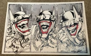 Neal Adams Fine Art Print Artist Proof Signed Sketch Batman Who Laughs