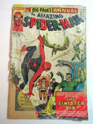 Spider - Man Annual 1 First Sinister Six Stan Lee Low Grade