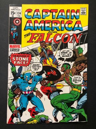 Captain America 134 (feb 1971,  Marvel) Appearance By The Falcon Classic