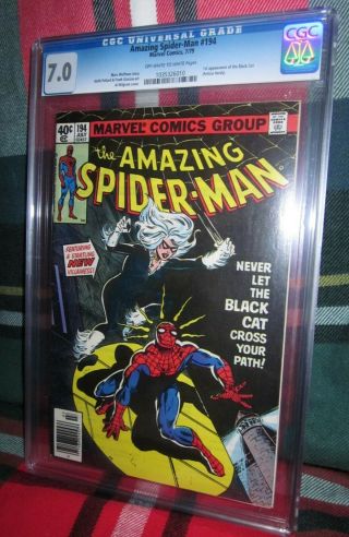 Cgc Rated 7.  0 Spider - Man 194 1st Appearance Of The Black Cat