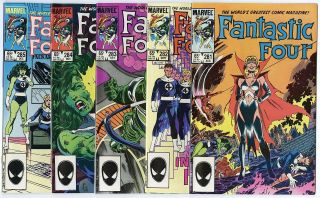 Fantastic Four 281 - 300 Avg.  Nm,  9.  6 White Pages Marvel 1985