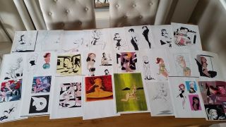 Rare Unseen Shane Glines Artwork 125 Pages – Bruce Timm Style Babes.
