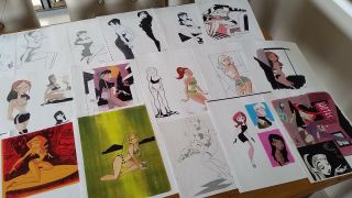 Rare Unseen Shane Glines Artwork 125 pages – Bruce Timm Style Babes. 3