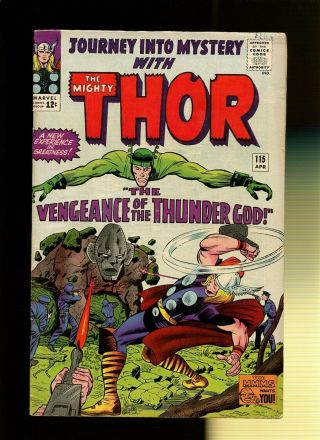 Journey Into Mystery 115 Vg/fn 5.  0 1 Book Thor Loki Stan Lee & Jack Kirby