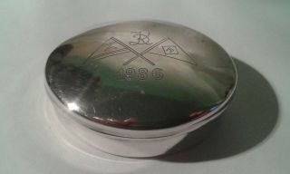 Vintage.  925 Greek Silver Pill Box - Aneprhe 1986 - 29 Gms.