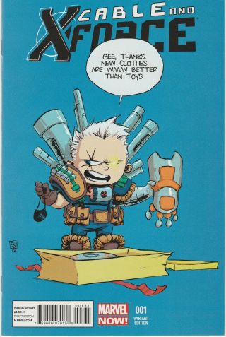Cable And X - Force 1 - Skottie Young Variant Cover Vf,  /nm