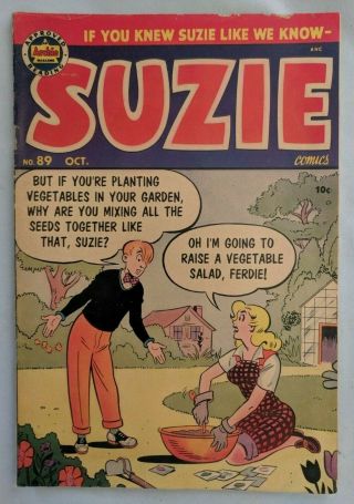Suzie No.  89 Golden Age Comic Book 1952 Gga 89 Archie Teen Good Girl Katy Keene