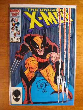 Uncanny X - Men 207 (nm -) Signed By John Romita,  Jr