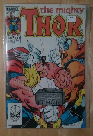 The Mighty Thor 338 (dec 1983,  Marvel) 2nd Appearance Of Beta Ray Bill Key Book