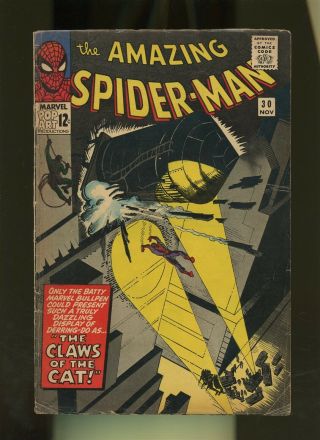 Spider - Man 30 Vg 3.  5 1 Book Marvel Peter Parker Claws Of The Cat