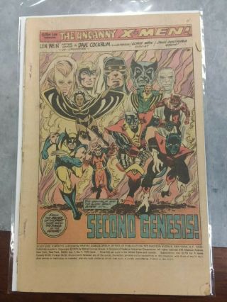 Giant - Size X - Men 1 ([july] 1975,  Marvel) Missing Cover Low Grade Key