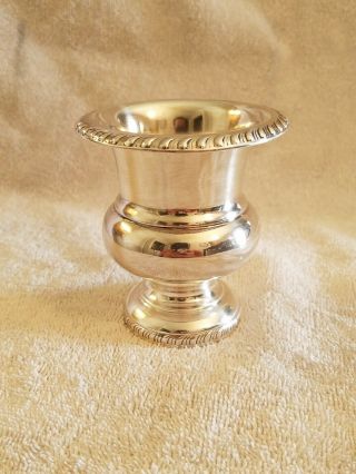 Vintage Epc 298 Sheffield Silver Toothpick Holder Hollowware With Gadroon Edging