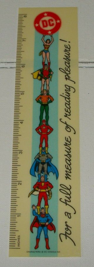 Orig 1970s Dc Comics Hero Character Ruler Superman Batman Aquaman Wonder W