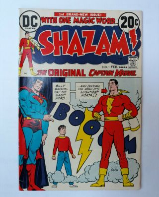 Shazam 1 (feb 1973,  Dc) 1st S.  A.  Captain Marvel From The Golden Age Cc Beck
