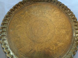 Very Detailed 1920`s Brass Egyptian Plate/tray 600 Grams