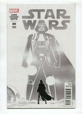 2015 Marvel Star Wars 4 Darth Vader 1:100 Cassaday Sketch Variant Nm,  9.  6