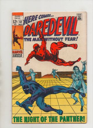 Daredevil 52 - Barry Windsor Smith Black Panther Cover - (grade 7.  0) 1969