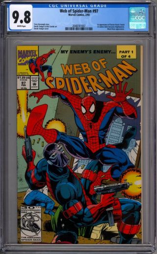 Web Of Spider - Man 97 Cgc Graded 9.  8 Nm/mt 1st Trench (nightwatch) Marvel Comics